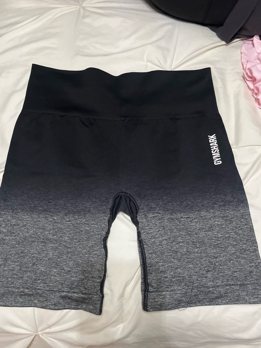 Gymshark Black to Gray Ombre High-Waist Bike Shorts